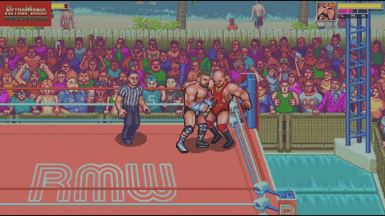 RetroMania Wrestling House Show mode at the Beach!!