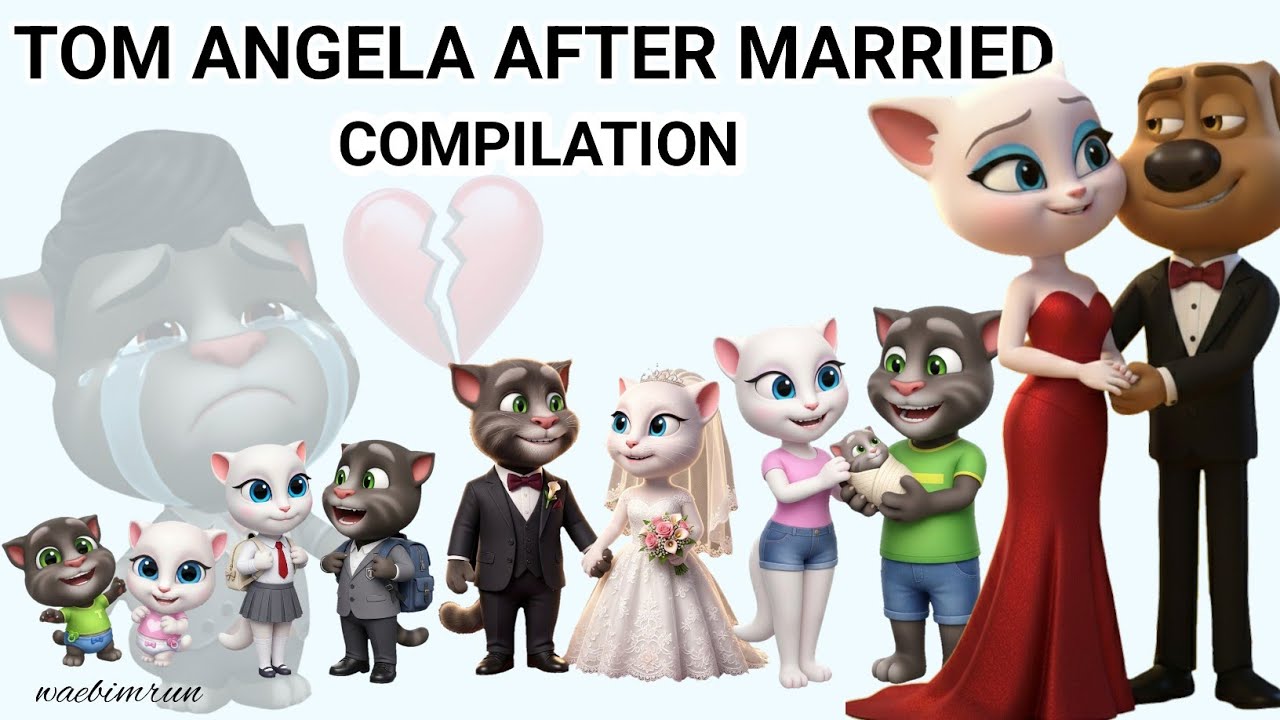 My Talking Tom Friends World - Angela Tom Before After Married Compilation