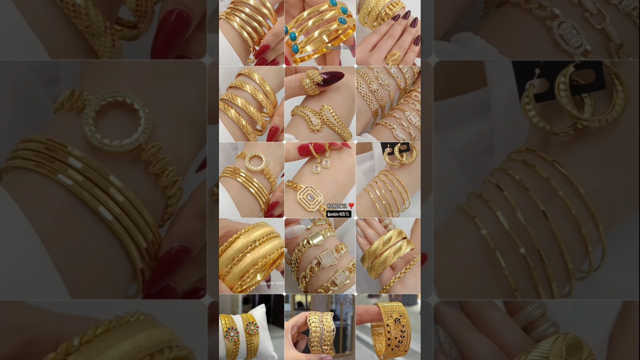 Modern Gold jewellery design #2025 #Goldbangles Gold Bracelet Designs 😍🔥#trending#bangles#viralvideo