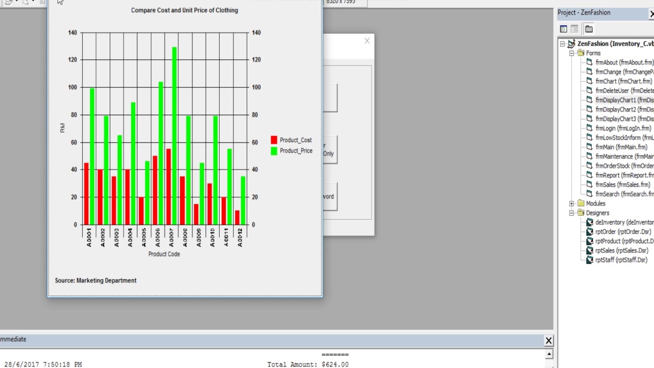 Clothing Inventory System in Visual Basic 6.0