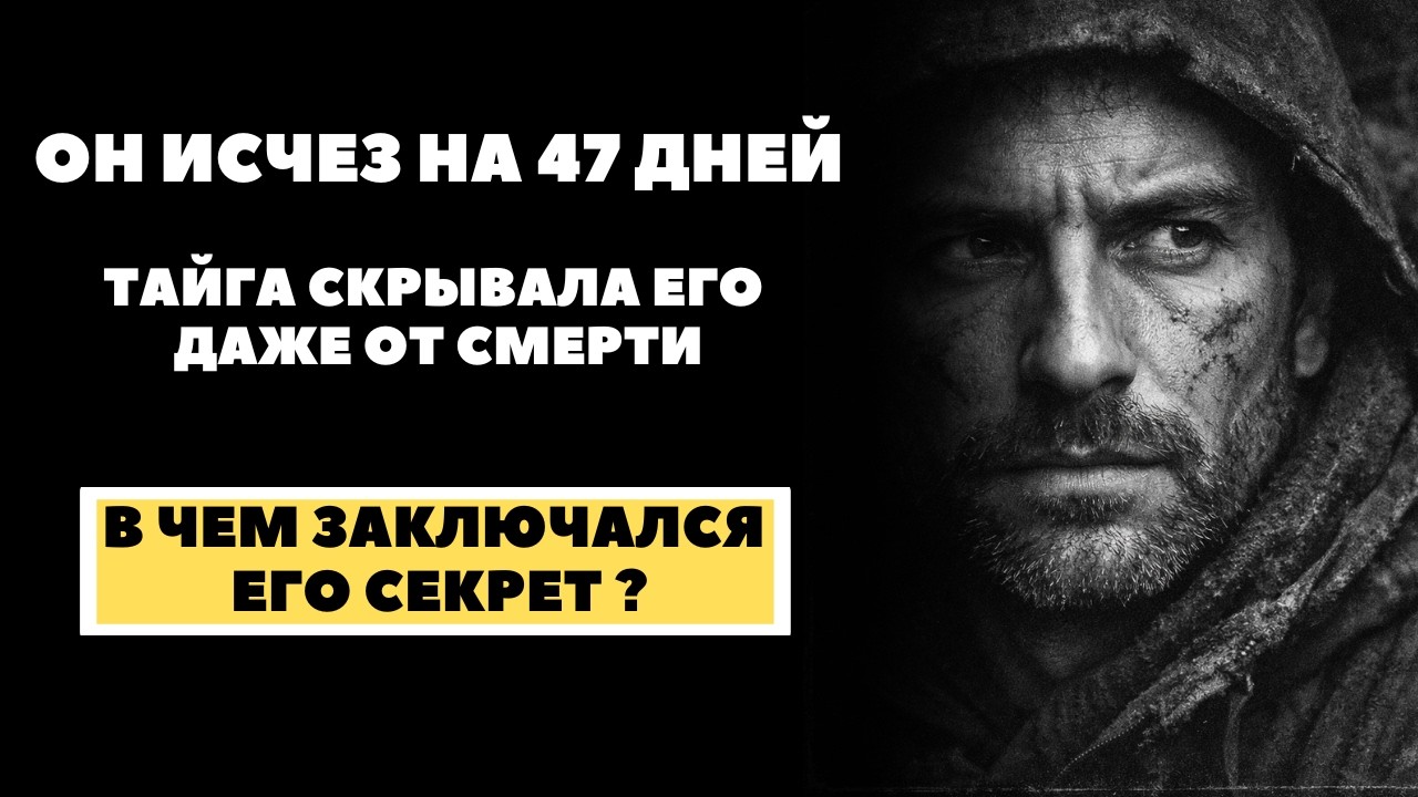 Человек, который растворился в тайге. 47 дней под землёй, чтобы выжить !