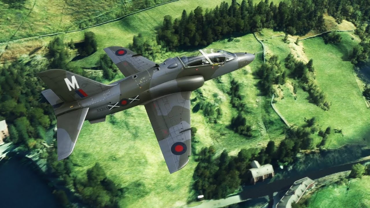 Flying the Mach Loop in the JustFlight Hawk with Tobii EyeTracker 5 in Flight Simulator