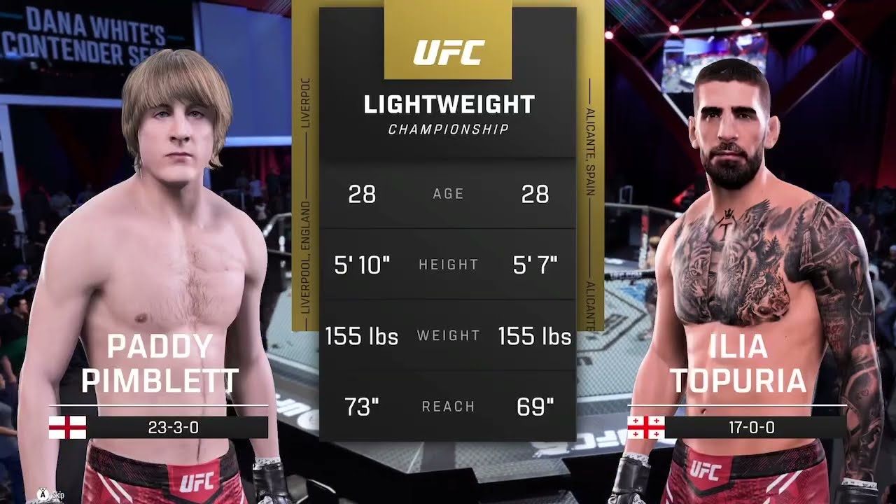 Pimblett vs Topuria UFC 5 #ufc #pimblett #topuria 