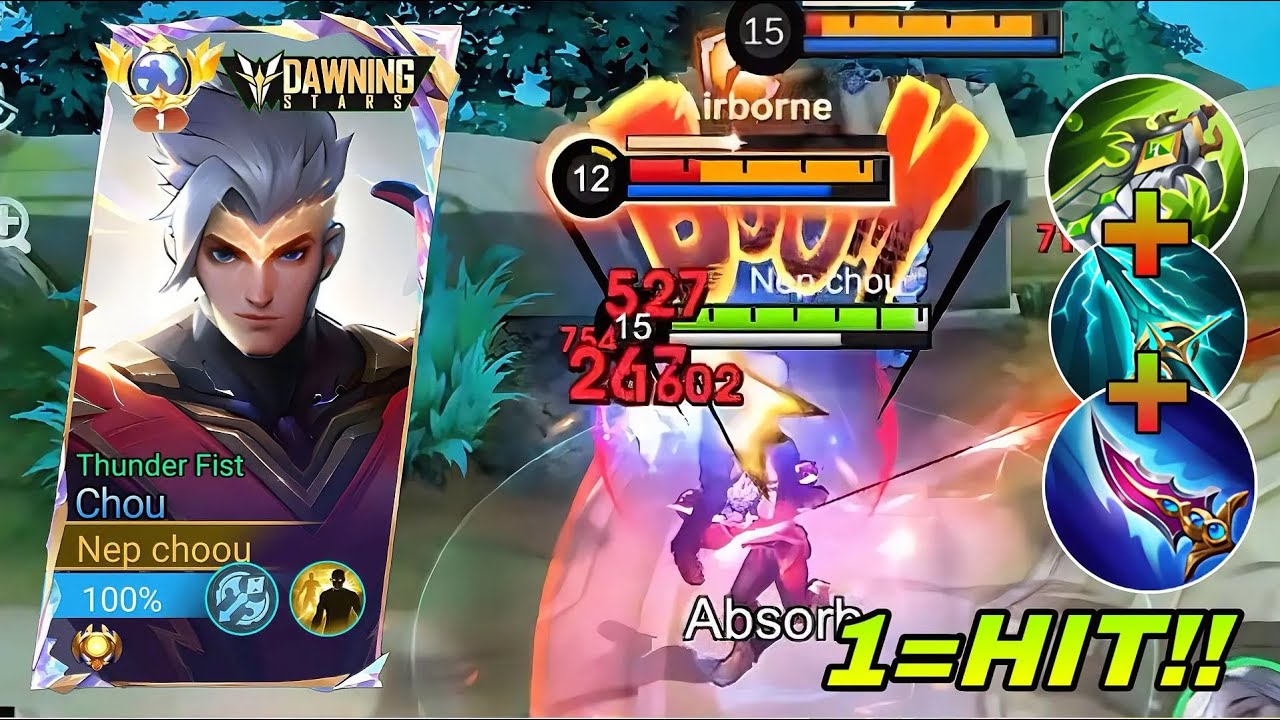 WTF DMG!! GLOBAL CHOU 1 HIT BUILD AND GAMEPLAY!!