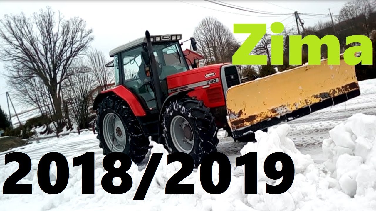 ☆ Odśnieżanie dróg ciągnikami 2018/2019 ☆ Massey Ferguson 3060, 6190 & Zetor 7045  ☆  🚜 Podkarpacie