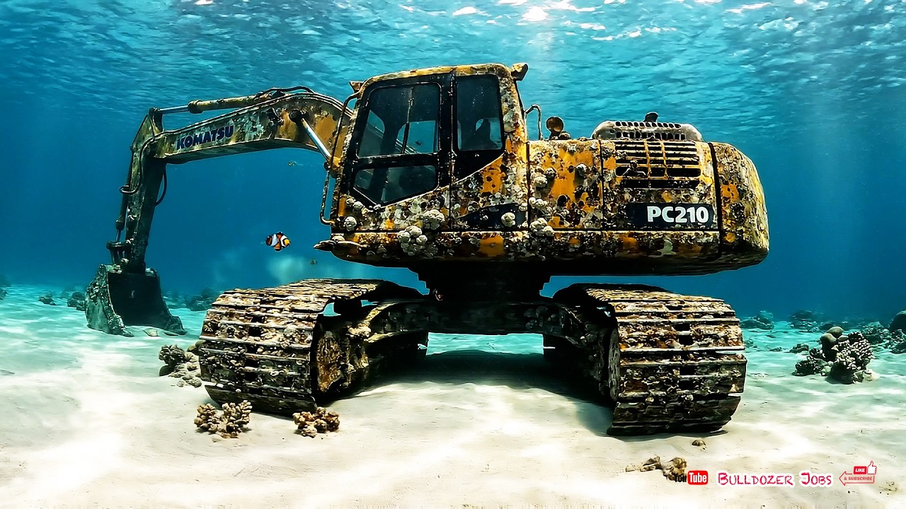 Komatsu Excavator PC210 Rescued from Ocean Abandoned for Years, Now Fully Restored & Back at Work