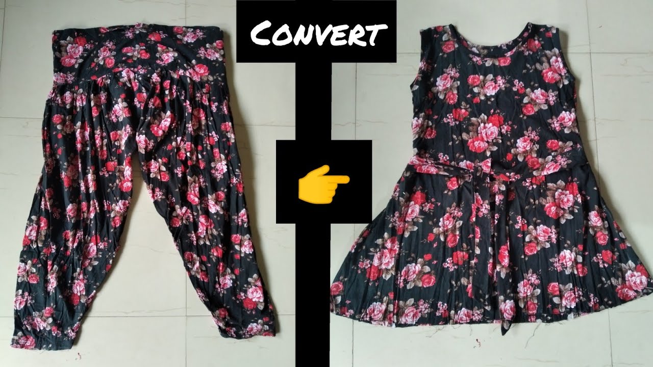 Best reuse idea from old pajama | convert into frock | DIY