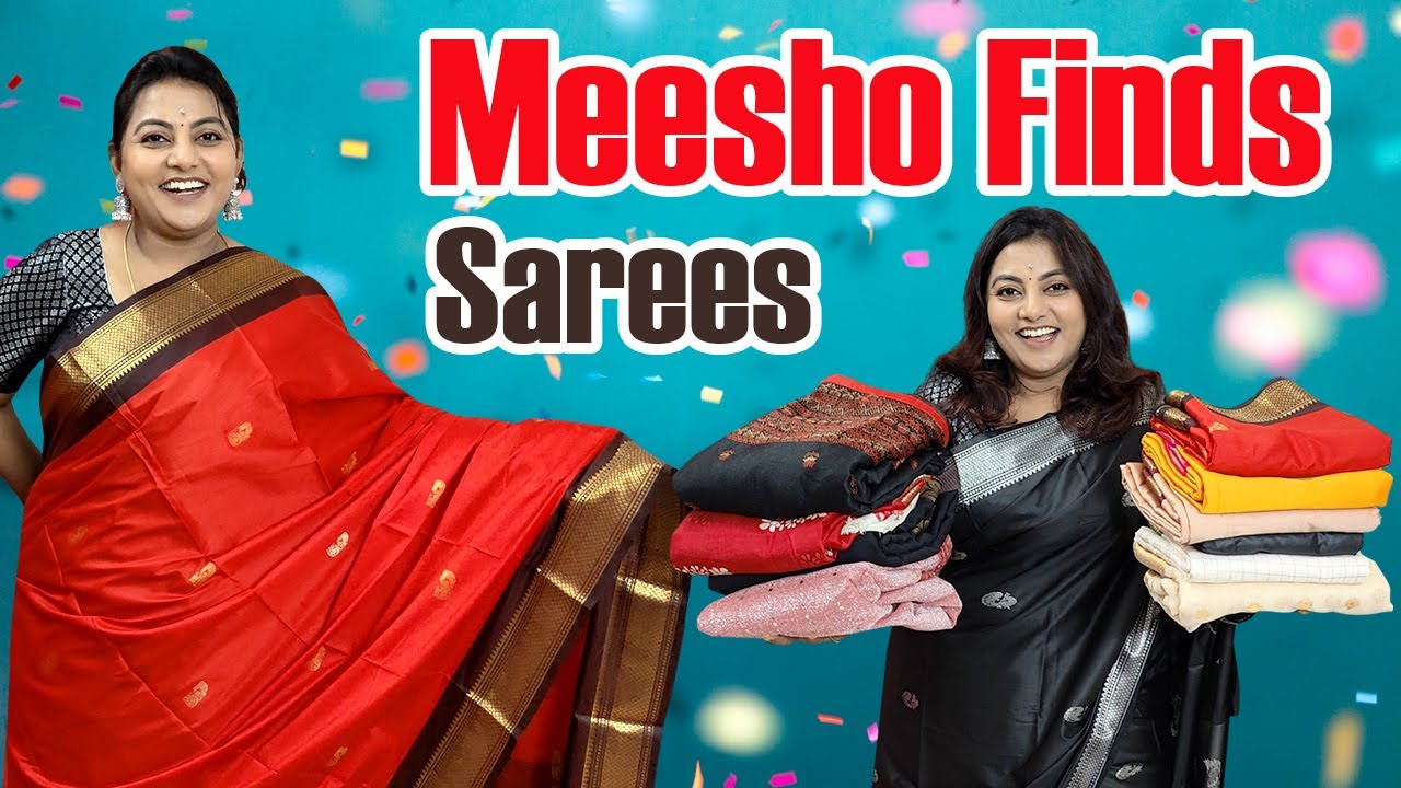 Meesho Trending Sarees Function Wear / Summer Collections @ Low Price | Karthikha Channel Saree Haul