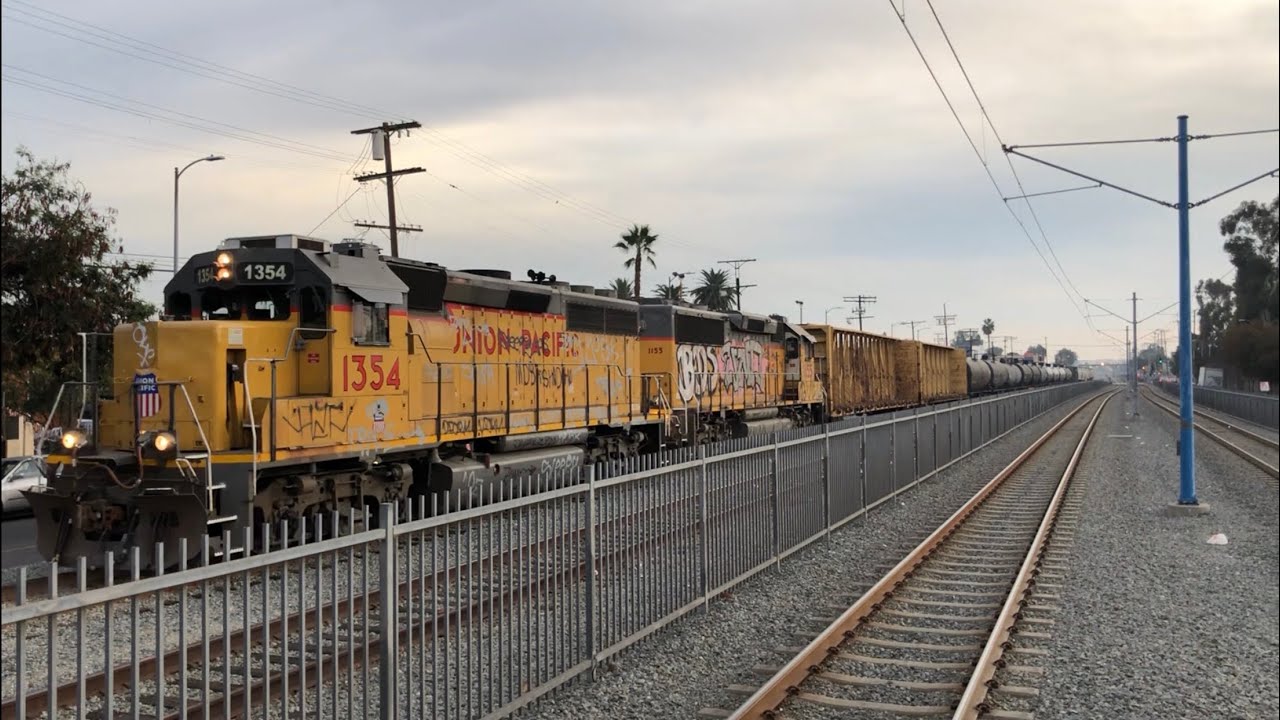 Graffitied Union Pacific Torrance Local By Vernon Station