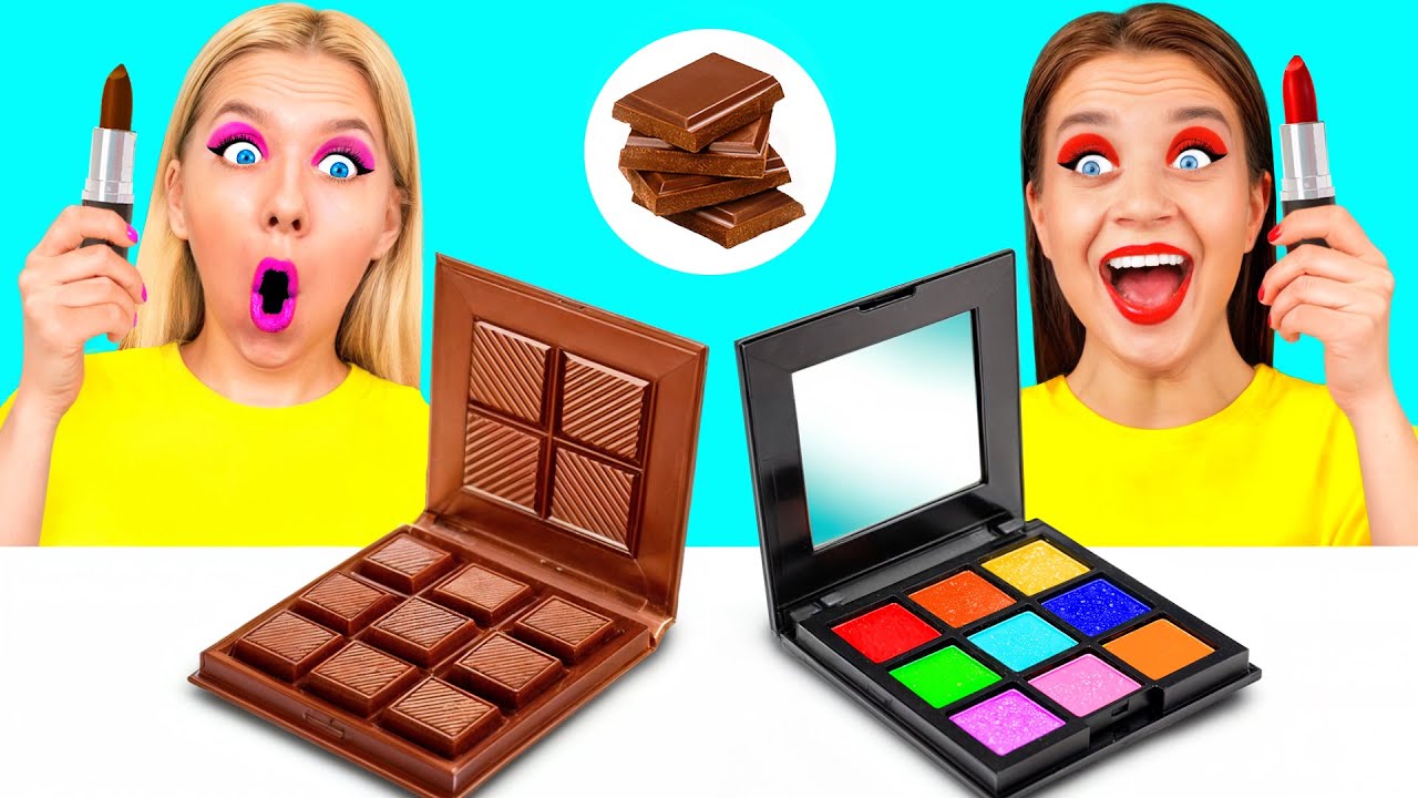 Real Food vs Chocolate Food Challenge | Funny Kitchen War by BooBoom Challenge