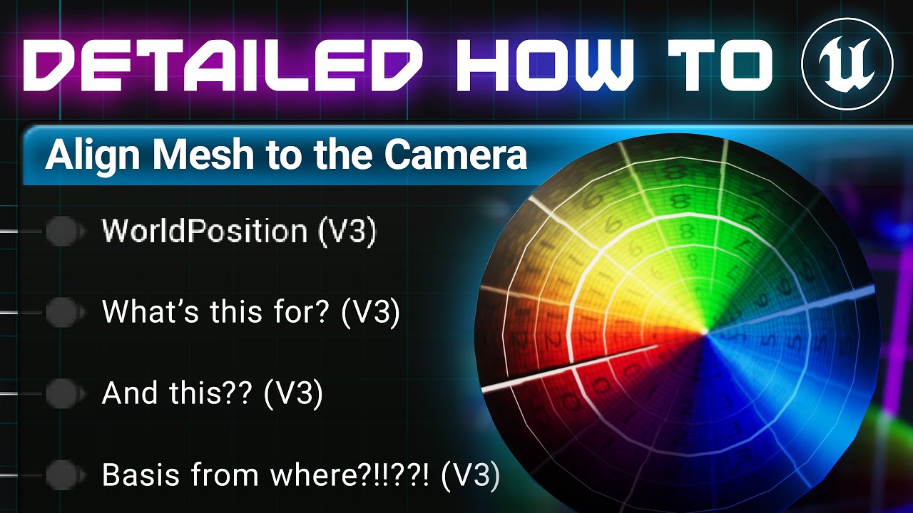 Align Mesh to the Camera - Unreal Material Node