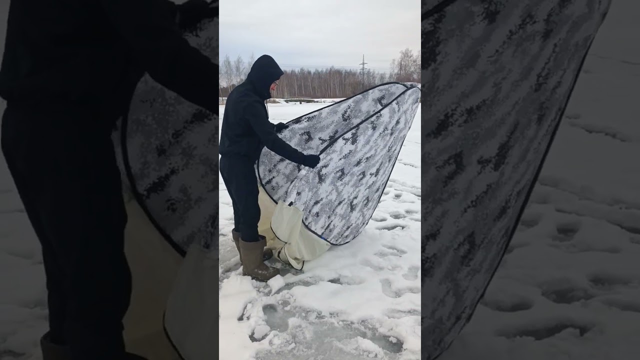 Утеплённая зимняя палатка 3-х слойная