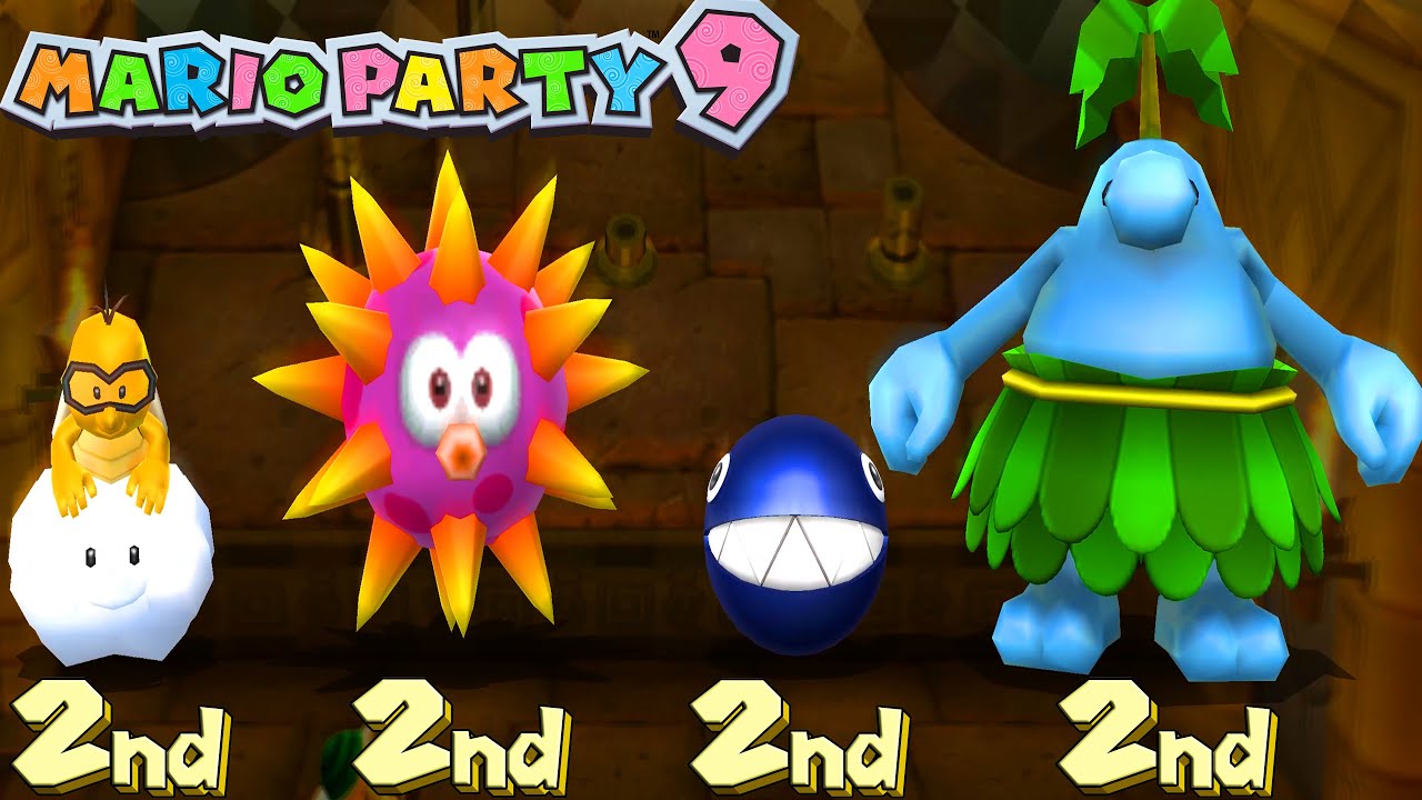 Mario Party 9 Garden Battle - Lakitu vs Chain Chomp vs Kamek vs Toad (Master Difficulty)#mariogame