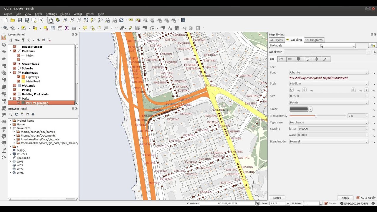 Map styling QGIS preview