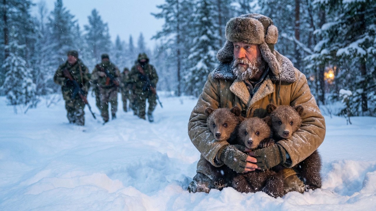 Лесник спас 3 медвежат от охотников в тайге... Год спустя медведица нашла его и отблагодарила