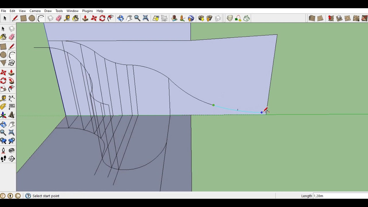 How to make a water slide in Sketchup - Part 1