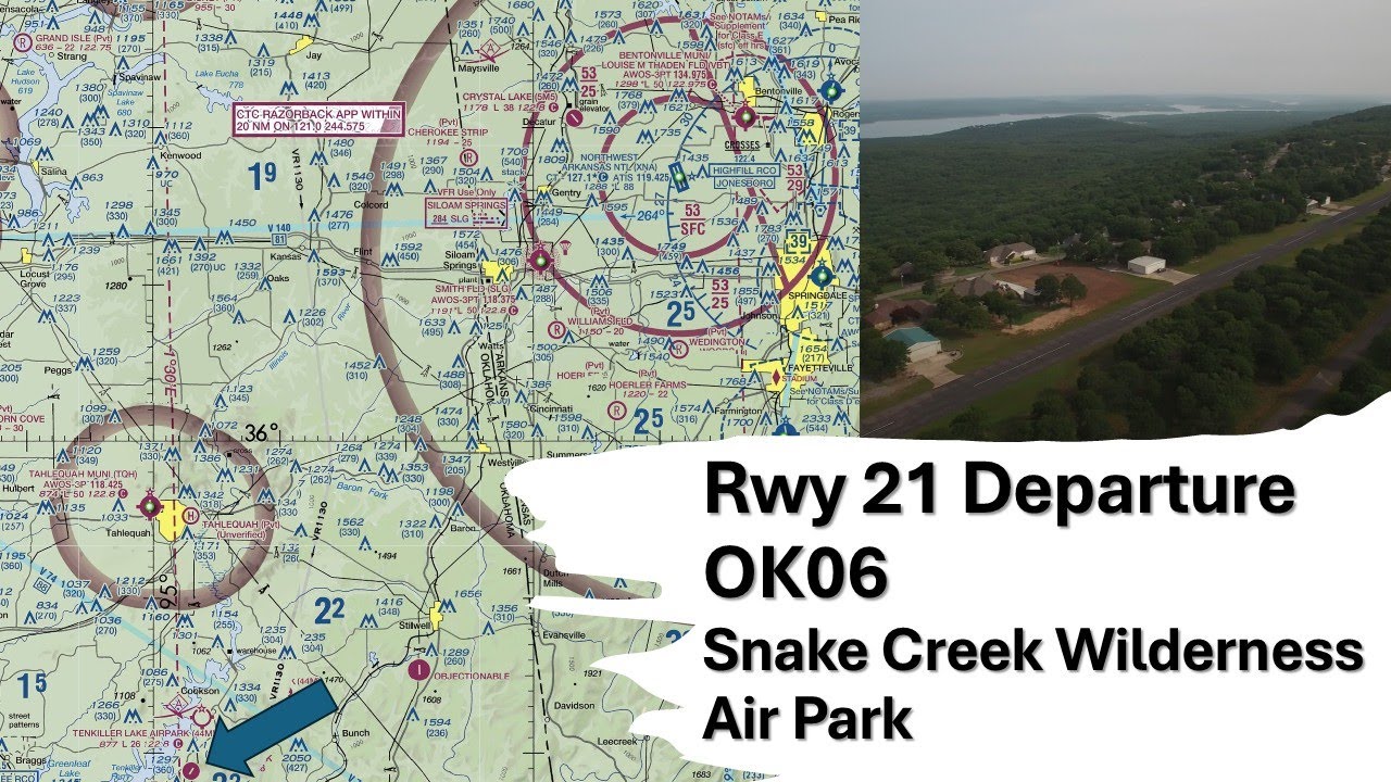 OK06 Rwy 21 Departure - Snake Creek Wilderness Air Park