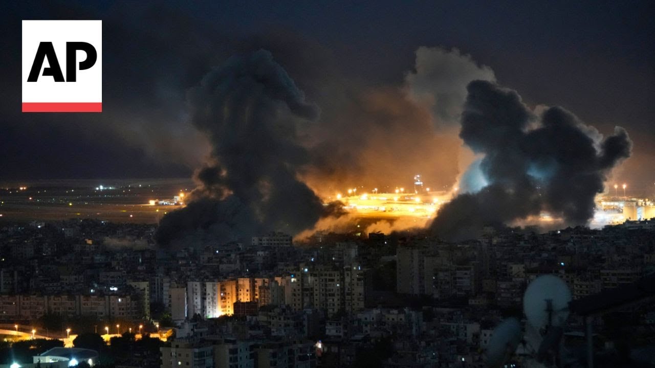 Smoke rises over Beirut after Israel vows 'large number' of overnight strikes