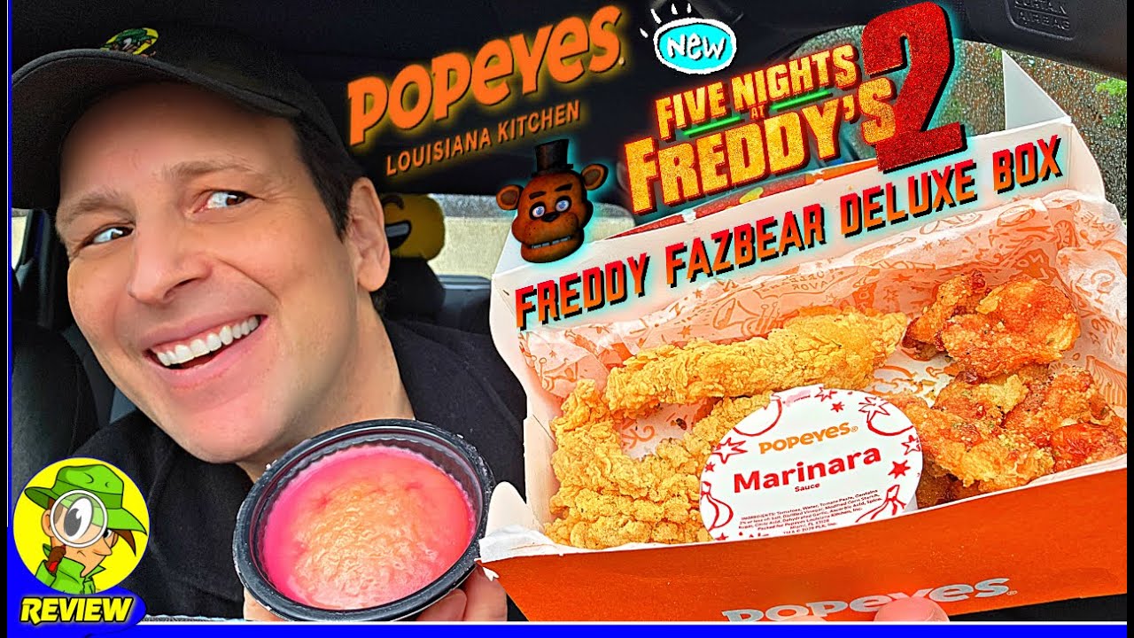 Popeyes® Freddy Fazbear Deluxe Box Review ⚜️🐻 Five Nights At Freddy's Collab! 🤩 Peep THIS Out! 🕵️‍♂️