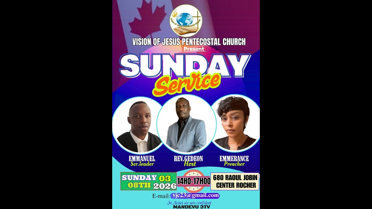 SUNDAY SERVICE: AMATERANIRO HAMWE NA EMERANCE KUMUNSI WAHARIWE ABAMAMA HOST REV GEDEON MURI QUEBEC.