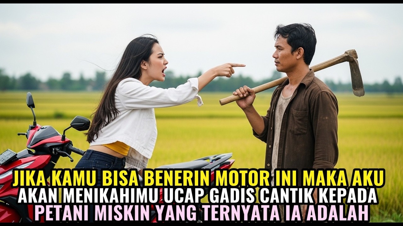 KALAU BISA BENERIN MOTOR INI AKU AKAN MENIKAHIMU! TANTANG SEORANG GADIS CANTIK KEPADA PETANI LUSUH