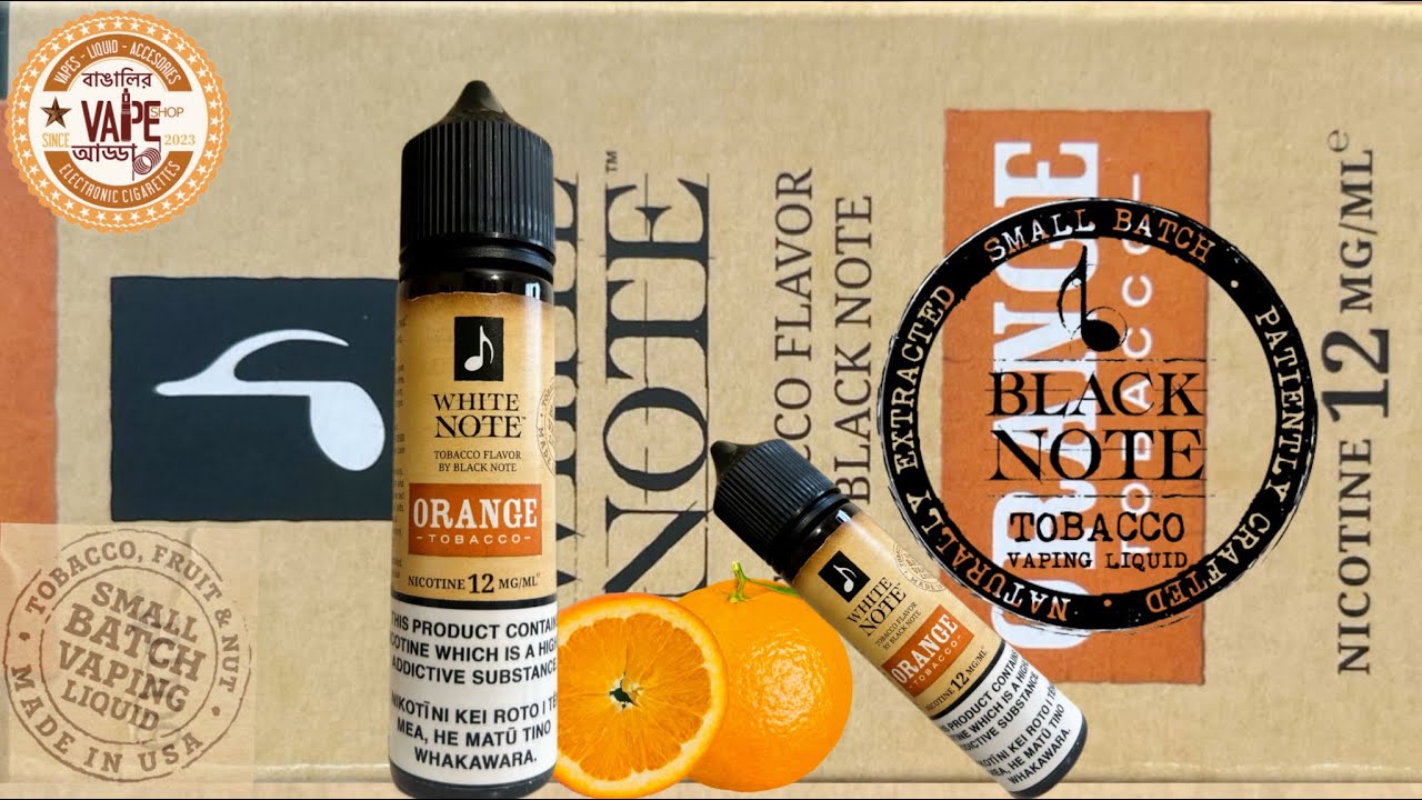 White Note Orange Tobacco by Black
Note, NET eliquid 
