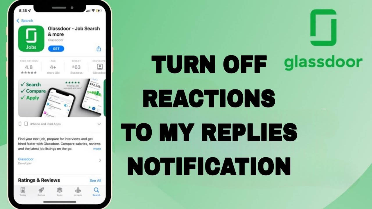 How To Turn Off And Disable Reactions On My Replies Notification On Glassdoor App