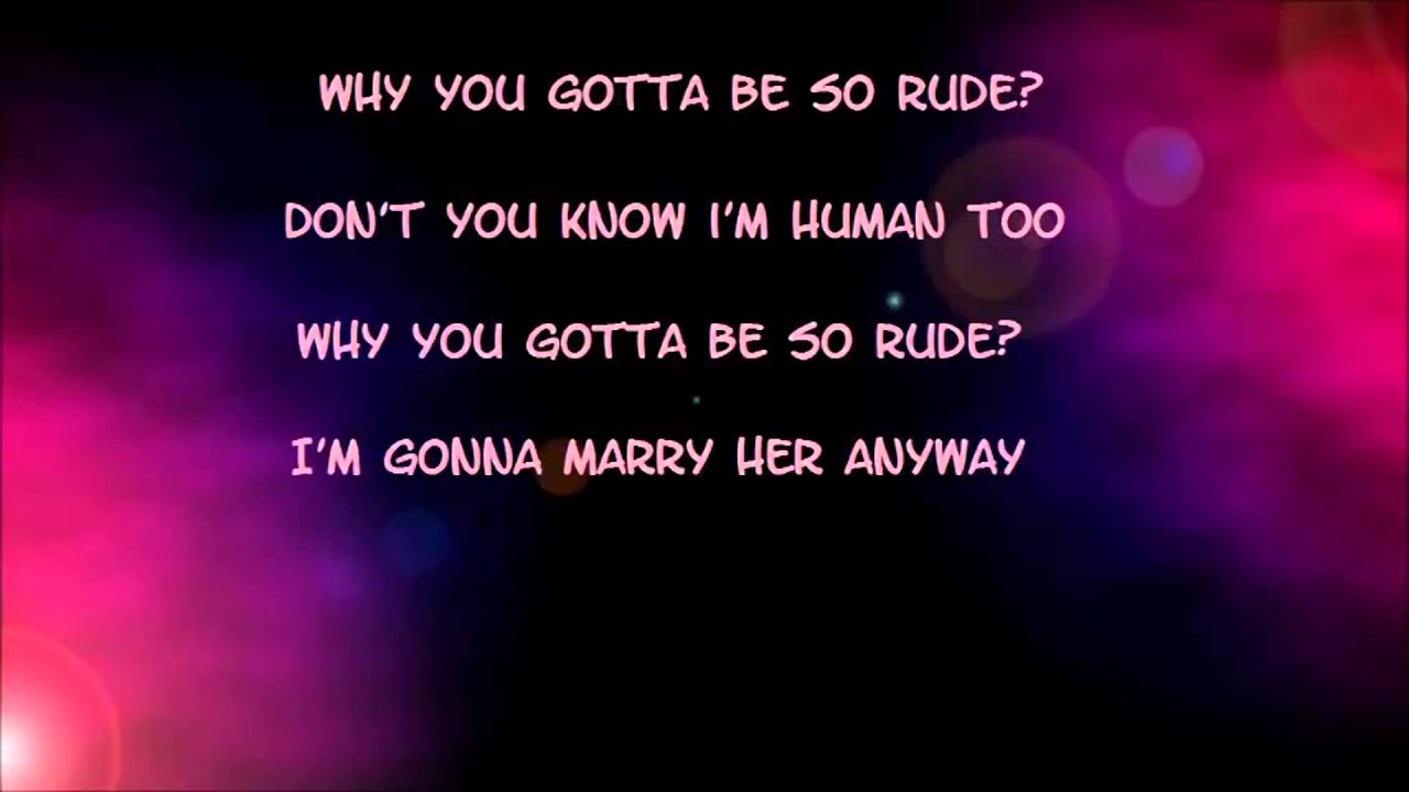 Rude- Magic! LYRICS