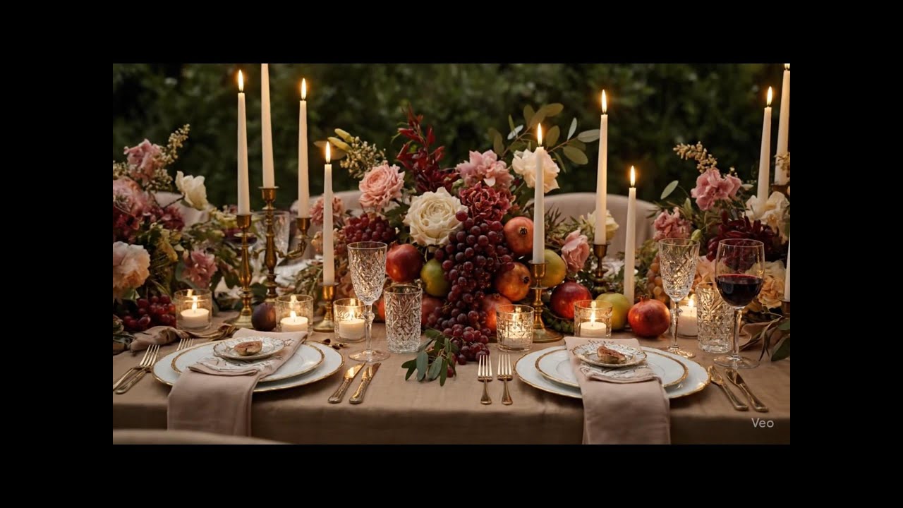 This isn't a painting, it's an actual wedding table setup