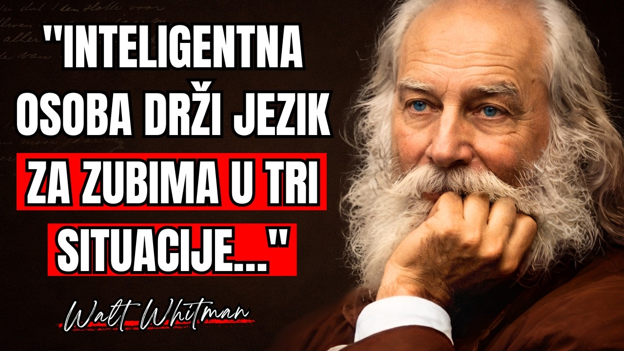 Mudri Citati Walta Whitmana, američkog pisca, koji daju smisao životu