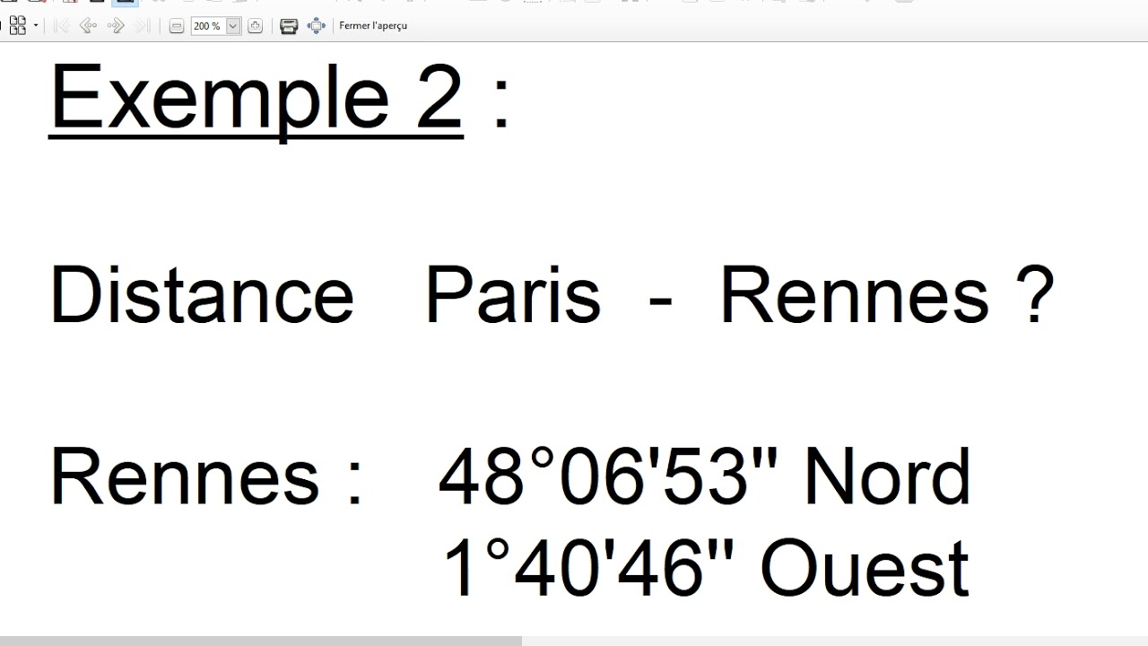 tuto distance entre 2 villes notre planete