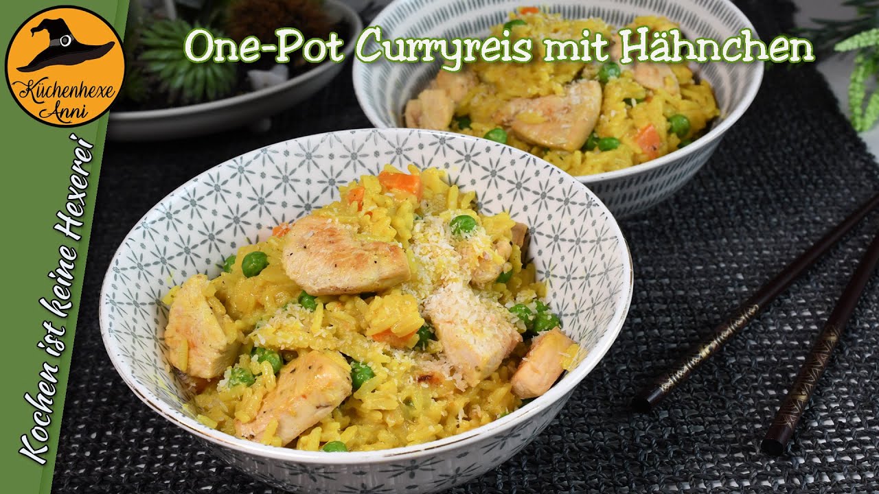 One Pot Curryreis mit Hähnchen und Kokosmilch