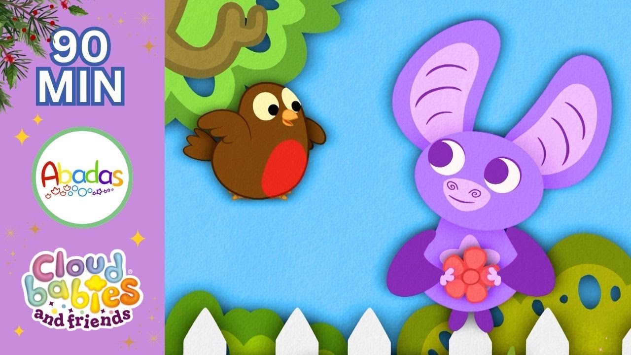 Learn & Play with The Abadas 🐦 Robin & Winter Words | 90-Minute Preschool Compilation