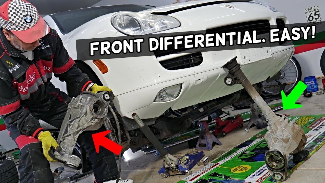 FRONT DIFFERENTIAL REPLACEMENT REMOVAL PORSCHE CAYENNE, AUDI Q7, VW TOUAREG