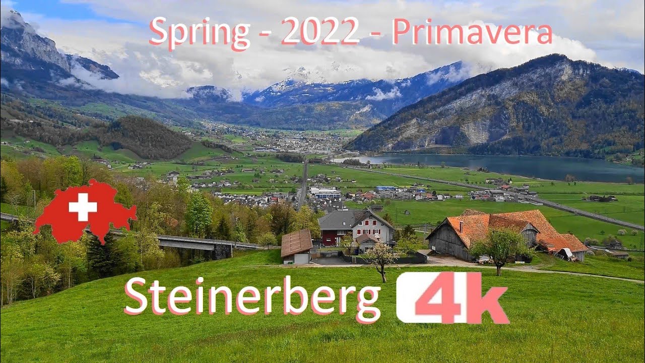 🇨🇭 SWITZERLAND - Steinerberg - PART 2 -  Lucerna - BERN -Walking Tour beautiful villages- SUIZA - 4k