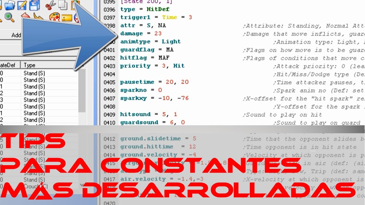 Fighter Factory - Constates más desarrolladas, Proyectiles y Sound