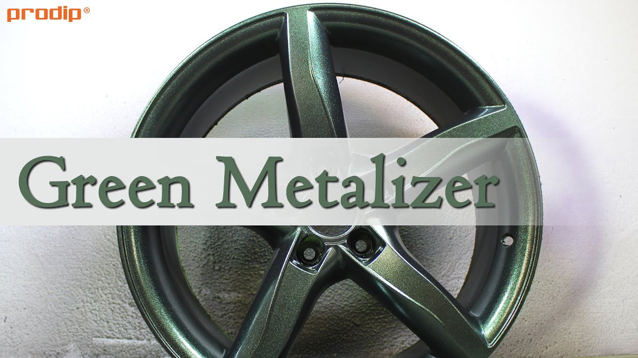 Green Metalizer over Plasti Dip Black solid BaseCoat (Metallic Effect)