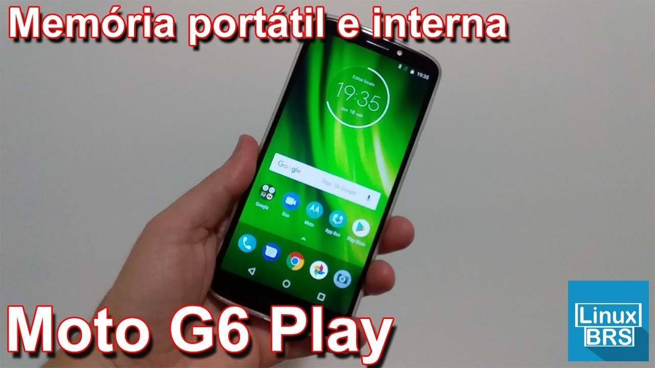 MOTOROLA MOTO G6 PLAY - MEMÓRIA PORTÁTIL E INTERNA
