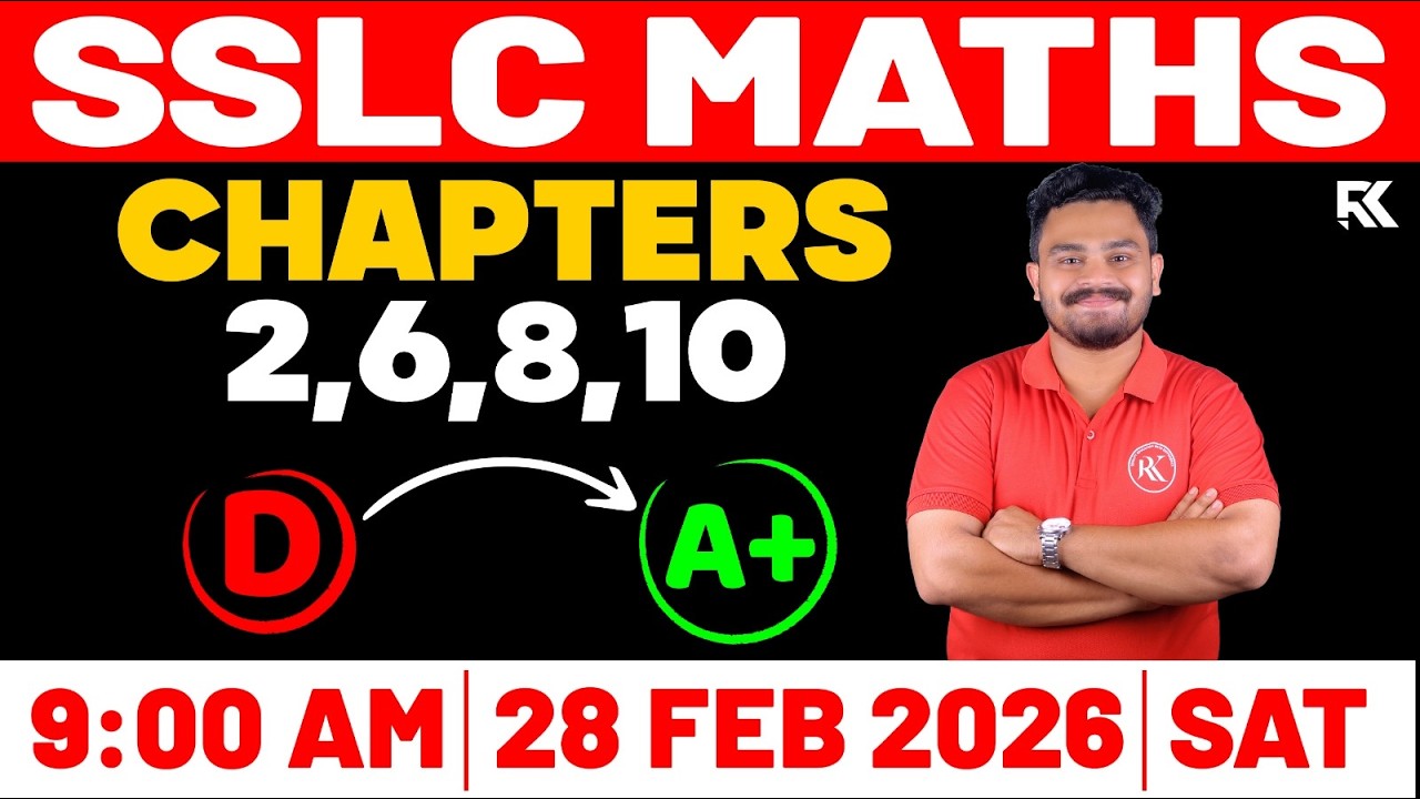 SSLC Maths Chapters 2,6,8,10 Revision | One Shot | RK Nex