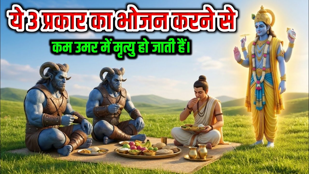 भगवान श्री कृष्ण ने बताया - ये 3 प्रकार का भोजन करने से कम उम्र में मृत्यु हो जाती हैं।