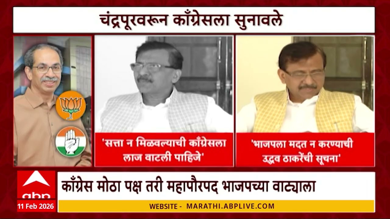 Chandrapur Mayor चंद्रपूरमध्ये ठाकरेंची शिवसेना भाजपसोबत, काँग्रेसचा संताप, काँग्रेसवर पोडलं खापर