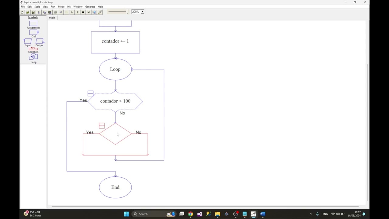 Introducción a Programación con RAPTOR: Sumatoria números Pares