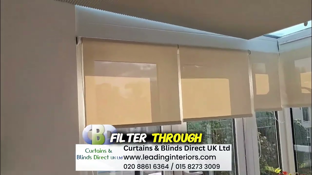 Elegant Conservatory Blinds in London – Pleated & Sheer Roller Combo for Year-Round Comfort