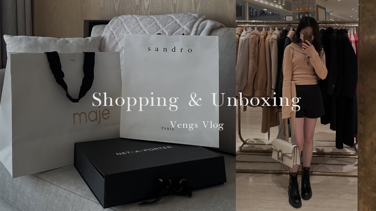[Vlog 4] Homebody | Shopping at Maje, Sandro Paris, Net-A-Porter, Theory, Uniqlo | Unboxing