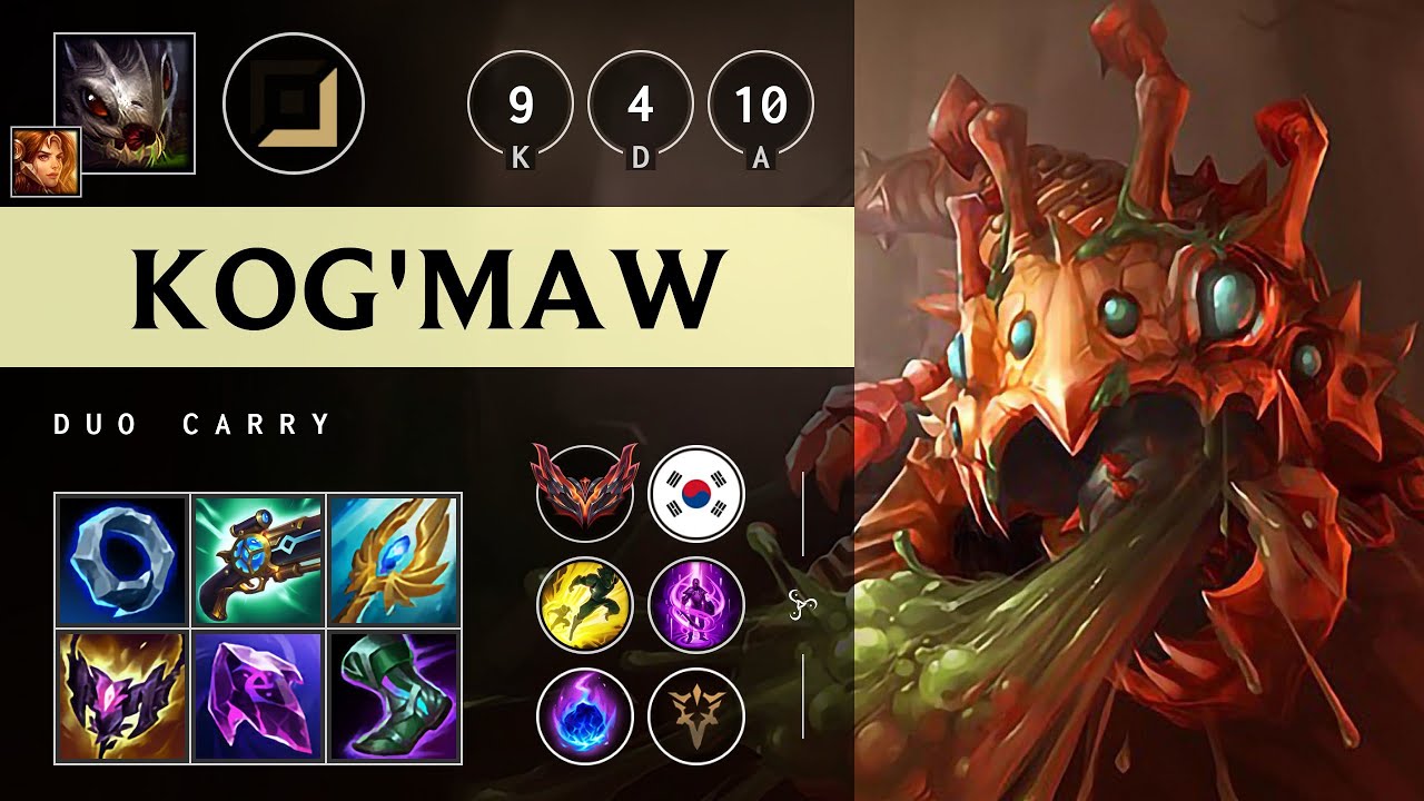 Kog'Maw ADC vs Ezreal: Unstoppable - KR Grandmaster Patch 14.22