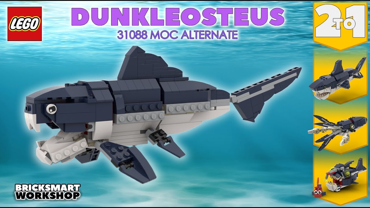 Dunkleosteus MOC LEGO 31088 2 к 1 Альтернативная цифровая сборка