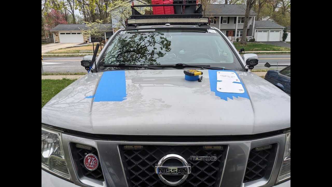 Nissan Frontier Mounted GM Grand Prix Turbo Hood Louvers ( Final )