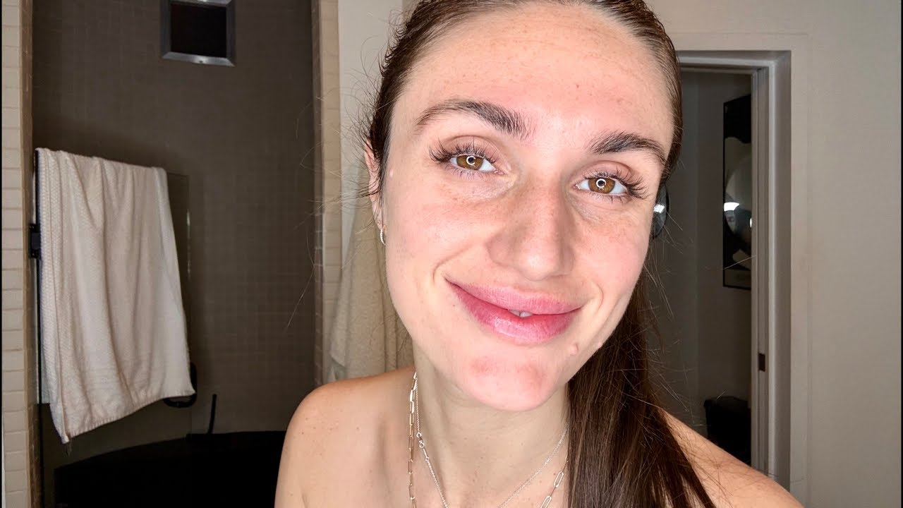 GRWM - Half up half down ponytail - Day 3 hair hairstyle - Natural makeup look