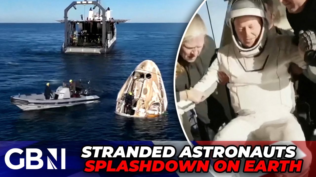 WATCH: Stranded NASA astronauts splashdown on Earth in SpaceX capsule after NINE MONTHS in space