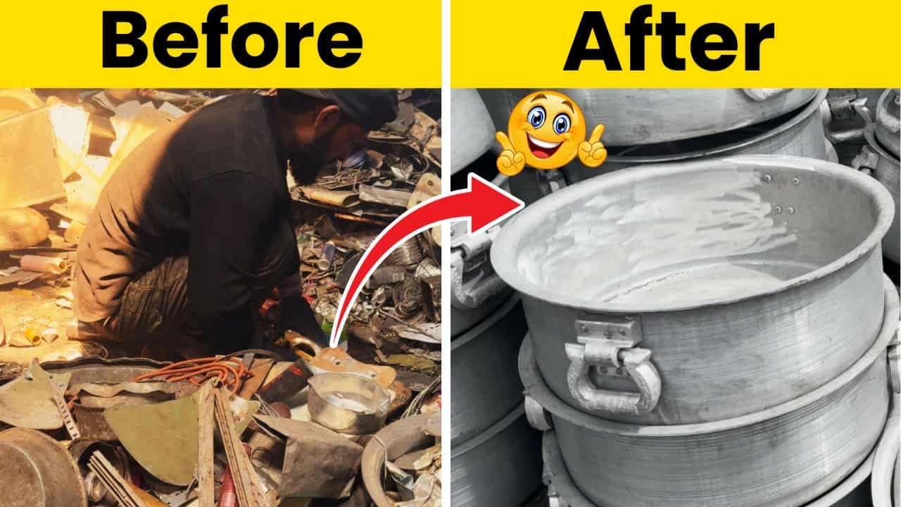 How to Create a Giant Cooking Pot from Raw Metal Scrap | Industrial Process Videos.